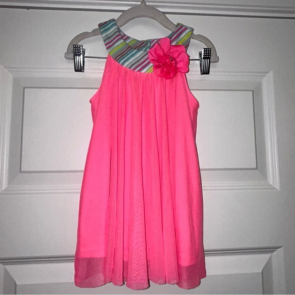 YOUNGLAND Halter A-Line Mesh Swing Dress